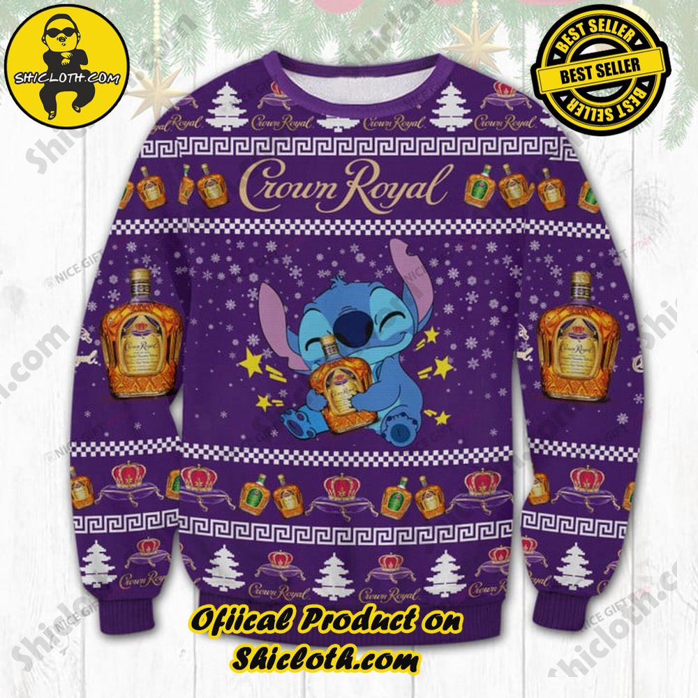Best Seller Shiclothshop's Unique Collection of Ugly Christmas Sweaters 36 Crown Royal Ugly Sweater Version 1