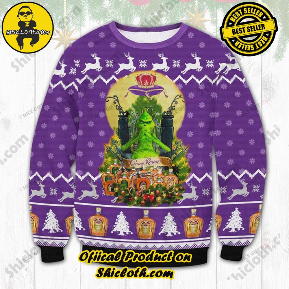 Best Seller Shiclothshop's Unique Collection of Ugly Christmas Sweaters 56 Crown Royal Ugly Sweater Version 6