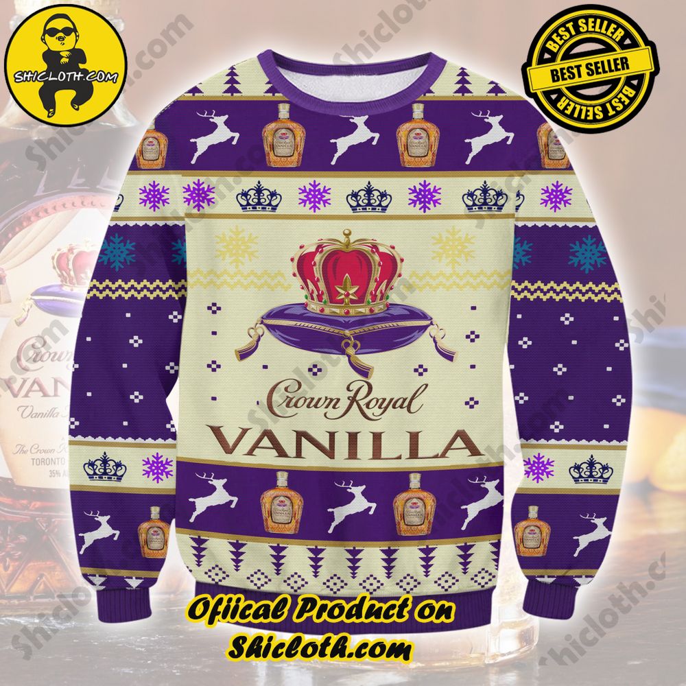 Hot Trending Shiclothshop's Ugly Sweater - A meaningful gift for family and loved ones. 15 Crown Royal Vanilla Ugly Christmas Sweater