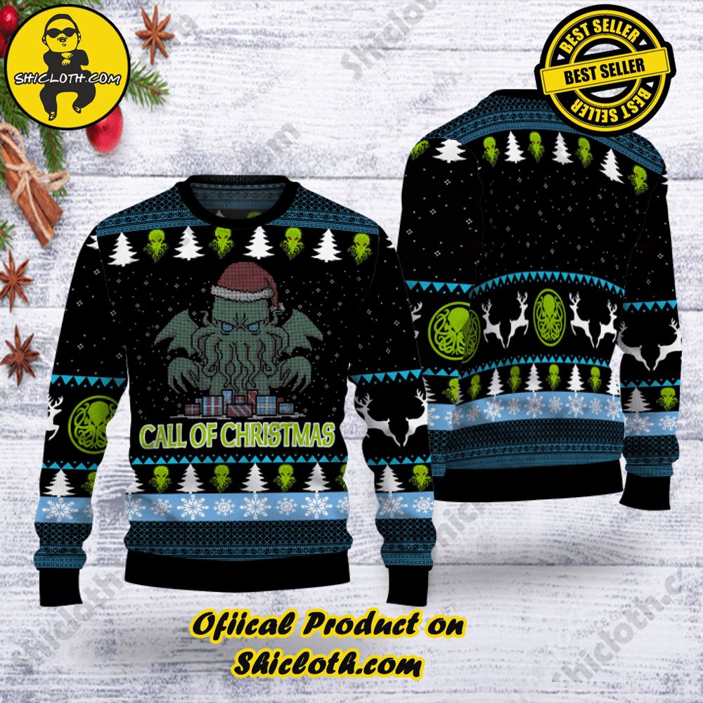 Hot Trending Shicloth's Enchanting Christmas Sweaters 3 Cthulhu Call Of Christmas Ugly Sweater
