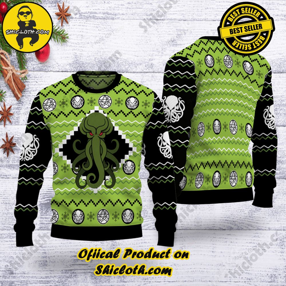 Hot Trending Shicloth's Enchanting Christmas Sweaters 4 Cthulhu Christmas Ugly Sweater