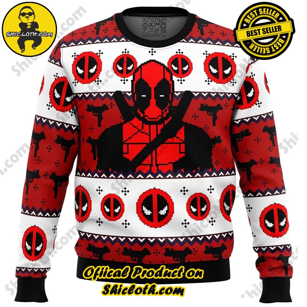 Exploring Shiclothshop and Their Sweater Collection 7 Deadpool I Guy Ugly Happy Christmas 3D Sweater
