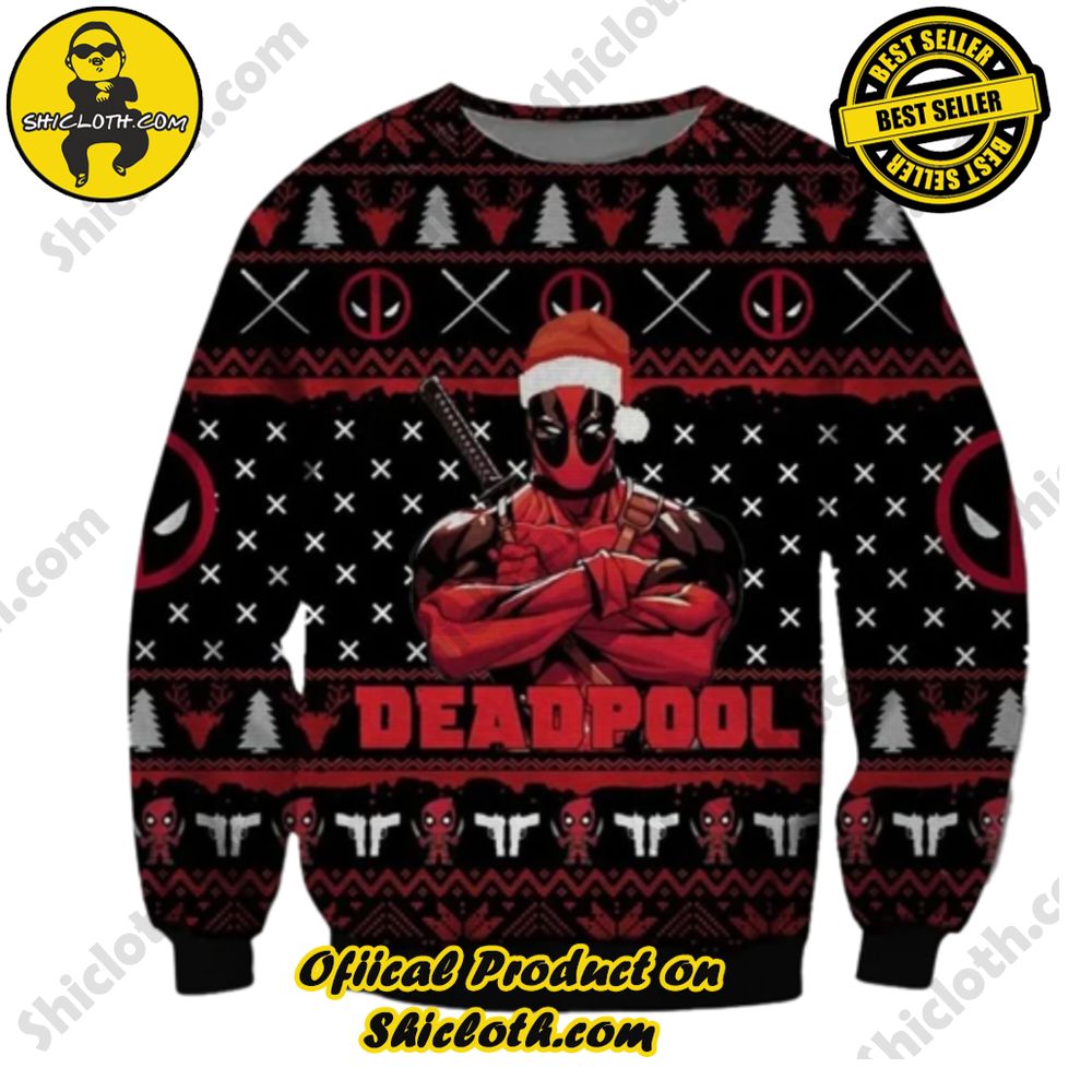Exploring Shiclothshop and Their Sweater Collection 9 Deadpool Santa Merry Ugly Christmas Premium 3D SWEATER US Size Christmas Gift