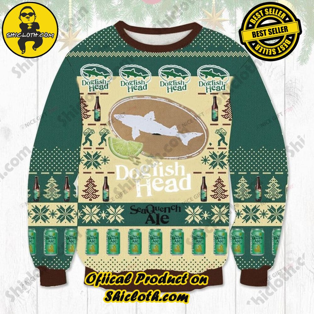 Best Seller Shiclothshop's Unique Collection of Ugly Christmas Sweaters 57 Dogfish Head Ugly Christmas Sweater