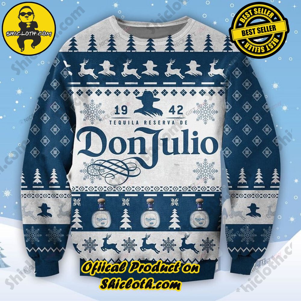 Best Seller Shiclothshop's Unique Collection of Ugly Christmas Sweaters 58 Don Julio Ugly Christmas Sweater