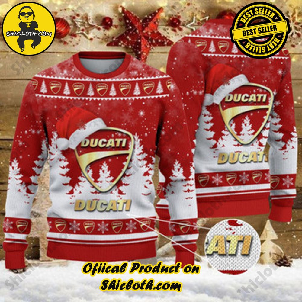 Unveiling Festive Delight: Shiclothshop's Unique Collection of Ugly Christmas Sweaters 15 Ducatti Ugly Christmas Sweater