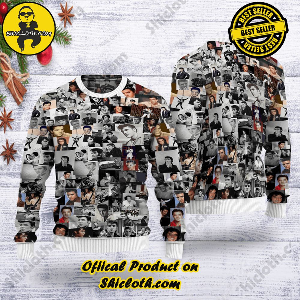 Hot Trending Shicloth's Enchanting Christmas Sweaters 8 Elvis Presley Christmas Ugly Sweater Version 3