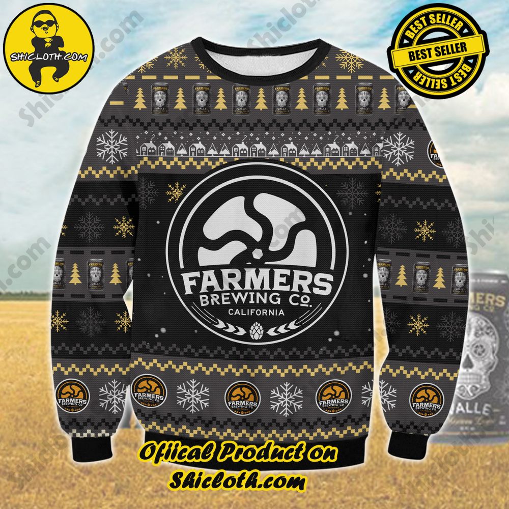 Unveiling Festive Delight: Shiclothshop's Unique Collection of Ugly Christmas Sweaters 17 Farmers Brewing Ugly Christmas Sweater