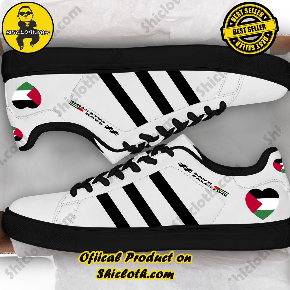 Limited Edition Stan Smith Shoes from Shiclothshop 1 Free Palestine Adidas Stan Smith Low Top Shoes