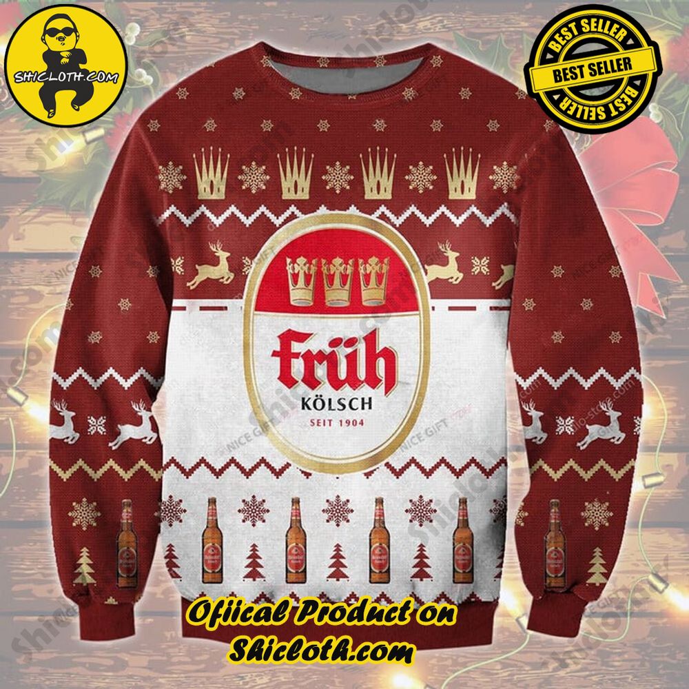 Best Seller Shiclothshop's Unique Collection of Ugly Christmas Sweaters 74 Fruh Kolsch Ugly Christmas Sweater