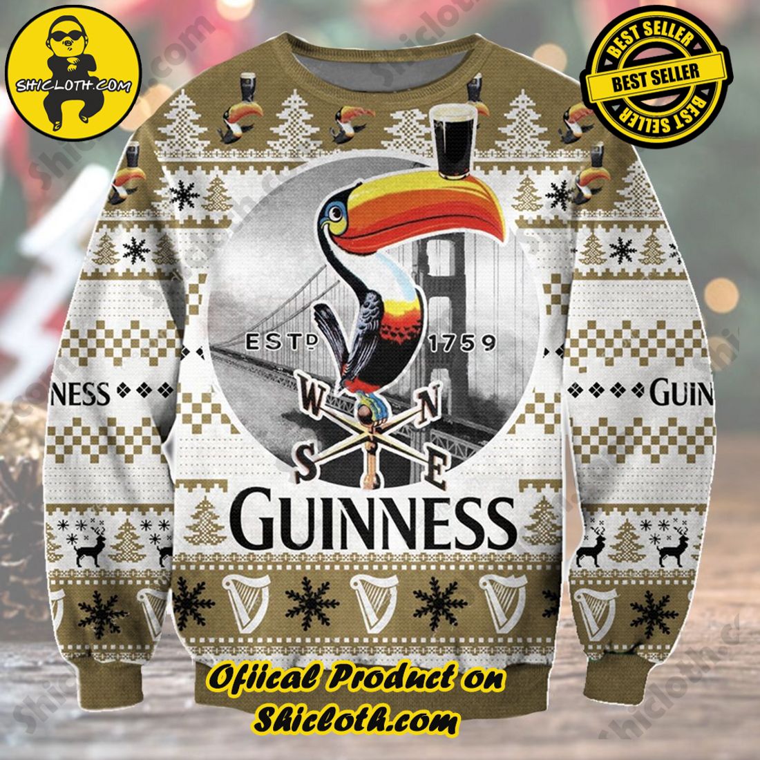 Best Seller Shiclothshop's Sweater: The Perfect Cozy Christmas Gift 10 Guinness Ugly Christmas Sweater