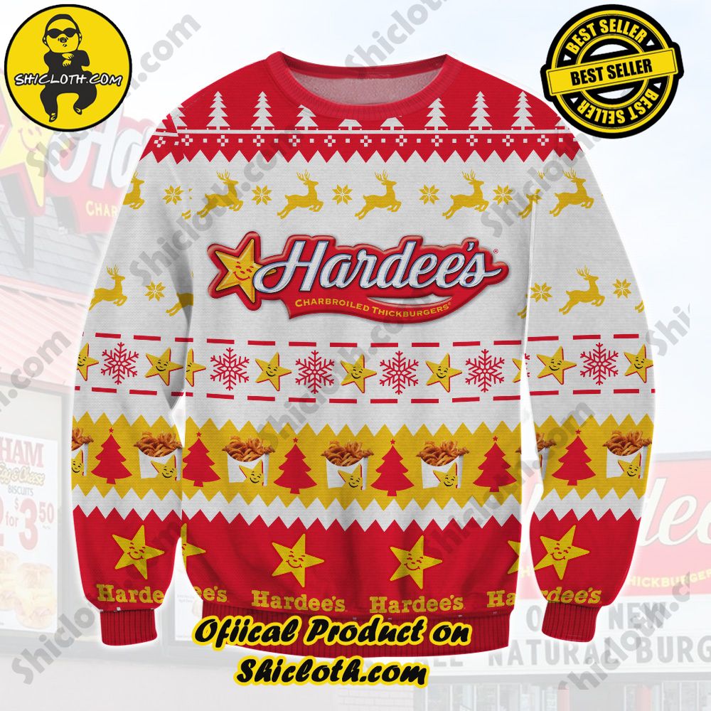 Unveiling Festive Delight: Shiclothshop's Unique Collection of Ugly Christmas Sweaters 71 Hardee’s Ugly Christmas Sweater