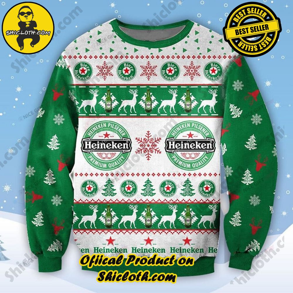 Best Seller Shiclothshop's Unique Collection of Ugly Christmas Sweaters 79 Heineken Ugly Christmas Sweater