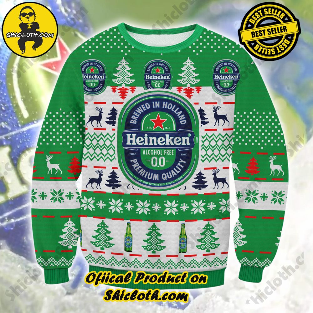 Heineken Zero Ugly Christmas Sweater - Shicloth