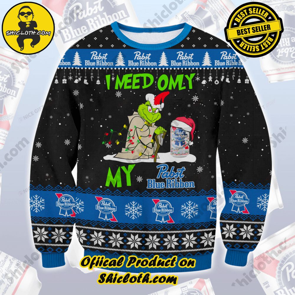 Hot Trending Shicloth's Enchanting Christmas Sweaters 17 I Need Only My Pabst Blue Ribbon Christmas Ugly Sweater