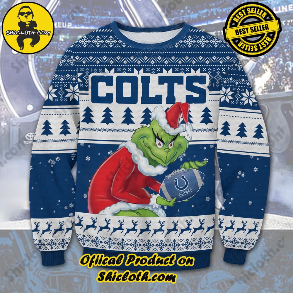 Unveiling Festive Delight: Shiclothshop's Unique Collection of Ugly Christmas Sweaters 73 Indianapolis Colts Ugly Sweater