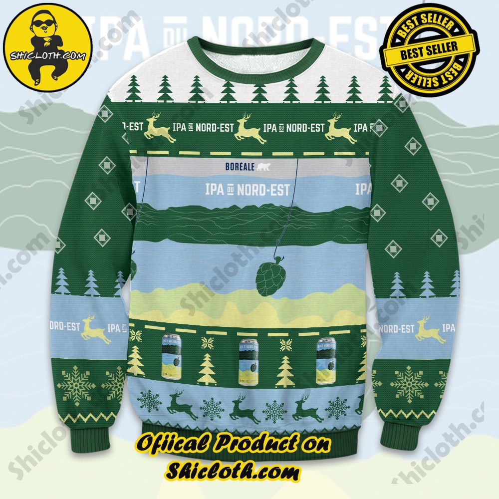 Hot Trending Unveiling Festive Delight: Shiclothshop's Unique Collection of Ugly Christmas Sweaters 20 IPA Nord-est Beer Ugly Christmas Sweater