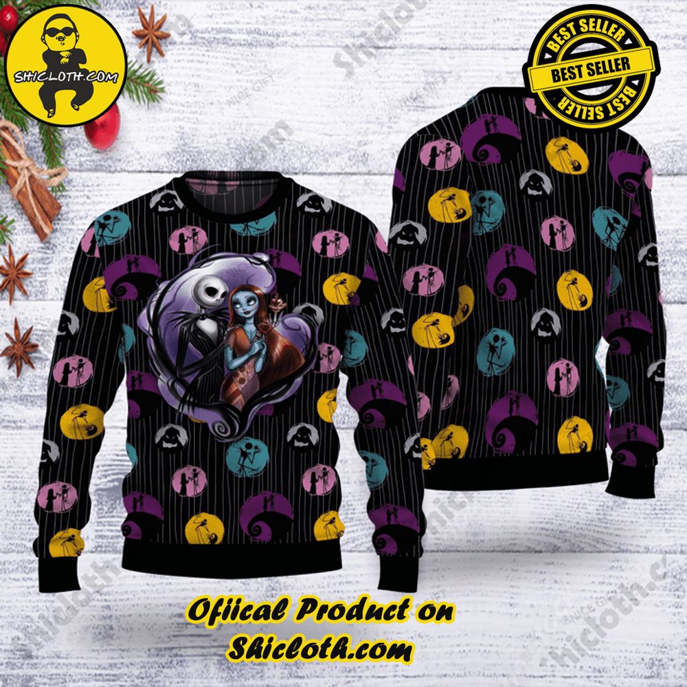 Hot Trending Shicloth's Enchanting Christmas Sweaters 21 Jack Skellington Sally Christmas Ugly Sweater