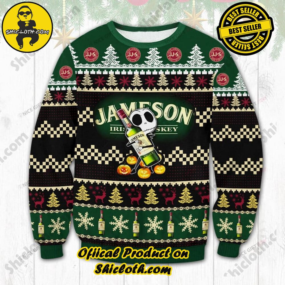 Best Seller Shiclothshop's Unique Collection of Ugly Christmas Sweaters 95 Jameson Irish Whiskey Ugly Sweater Version 2