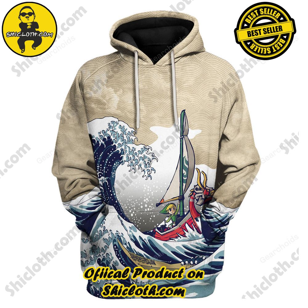 Unveiling the Allure of Shiclothshop's 'The Legend of Zelda' Outfit Costume Collection 8 Japanese Sulf Zelda no Densetsu The Great Wave Link Hoodie T-shirt Sweatpants Cosplay