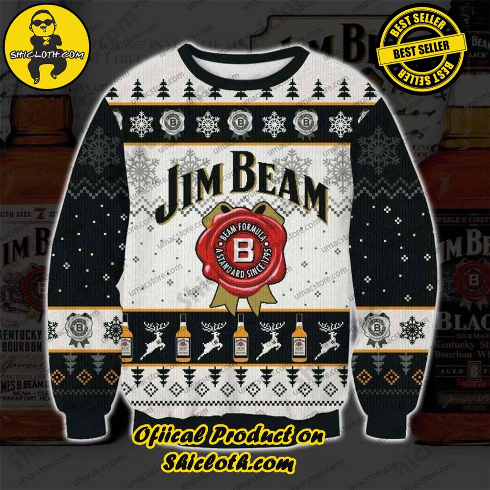 Hot Trending Shiclothshop's Ugly Sweater - A meaningful gift for family and loved ones. 23 Jim Beam Ugly Christmas Sweater