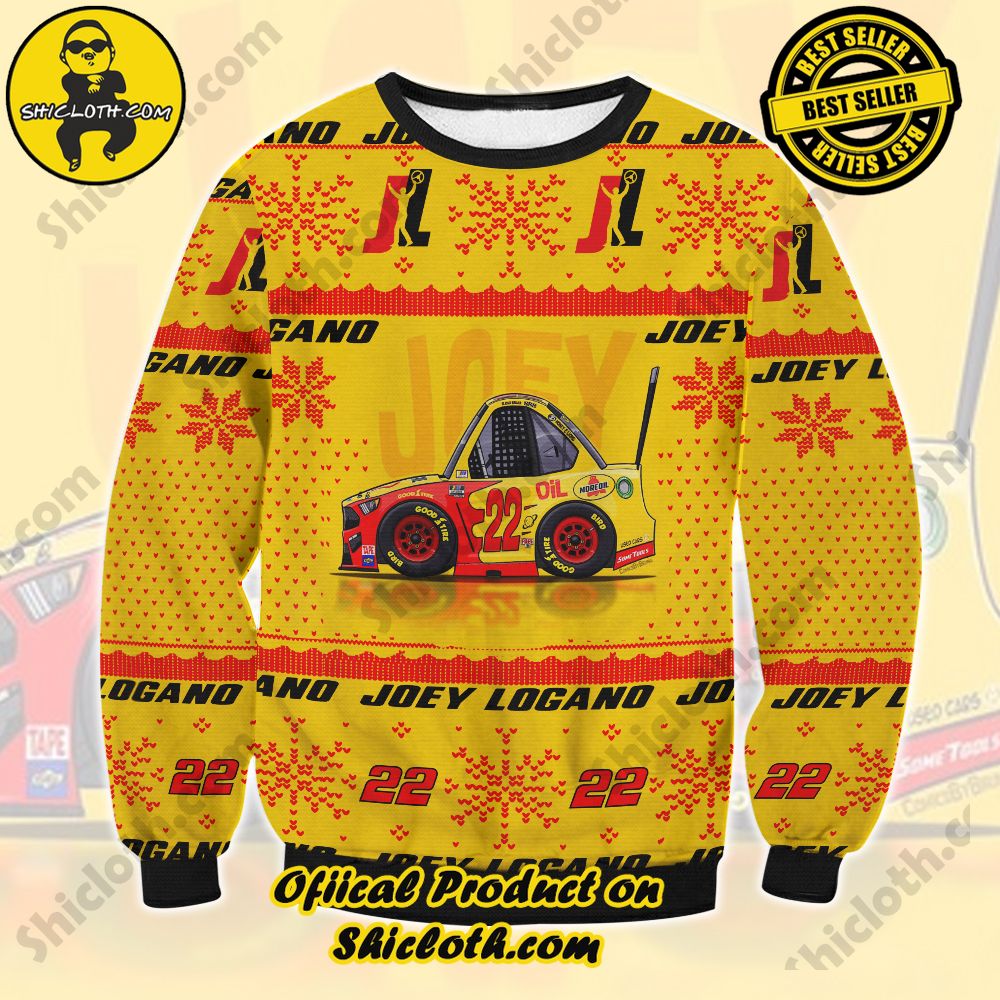 Limited Edition Shiclothshop's Ugly Sweater - A meaningful gift for family and loved ones. 28 Joey Logano Ugly Christmas Sweater