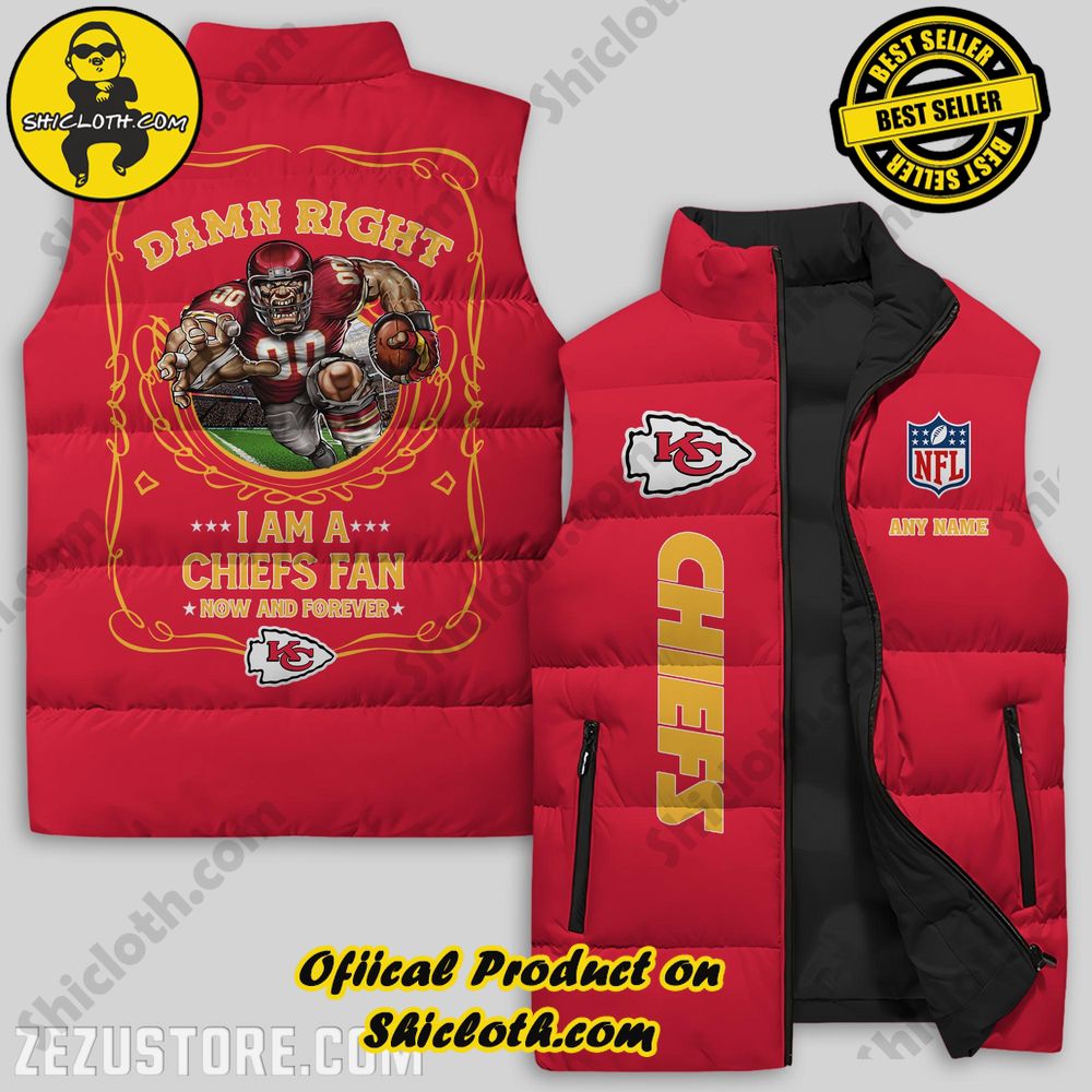 Hot Trending Game Day Glamour: Elevate Your Style with Shiclothshop's NFL Team Sleeveless Jacket Collection 11 Kansas City Chiefs NFL Sleeveless Jacket Premium Ver 1