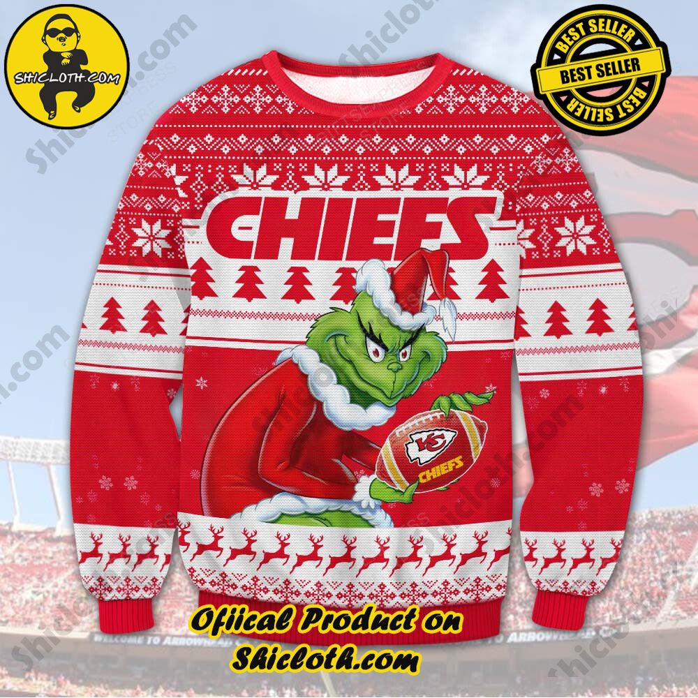 Unveiling Festive Delight: Shiclothshop's Unique Collection of Ugly Christmas Sweaters 78 Kansas City Chiefs Ugly Sweater