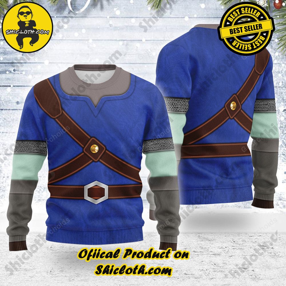 Unveiling the Allure of Shiclothshop's 'The Legend of Zelda' Outfit Costume Collection 9 Knights of Skyloft Blue Themed Costume Unisex Christmas Wool Sweater
