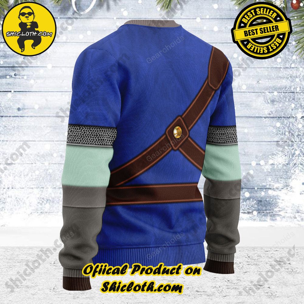 Knights of Skyloft Blue Themed Costume Unisex Christmas Wool Sweater 3 Knights of Skyloft Blue Themed Costume Unisex Christmas Wool Sweater - Image 3
