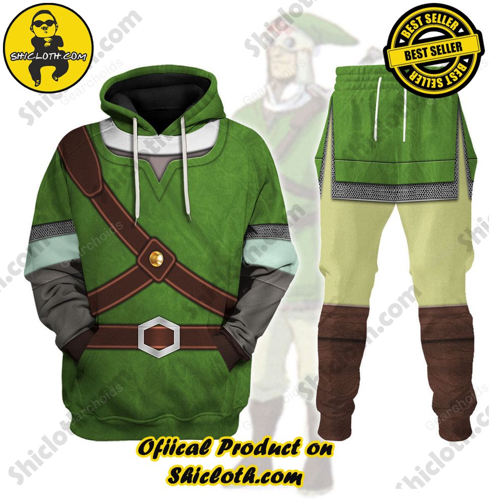 Unveiling the Allure of Shiclothshop's 'The Legend of Zelda' Outfit Costume Collection 13 Knights of Skyloft Green Unisex Hoodie Sweatshirt T-shirt Sweatpants Cosplay
