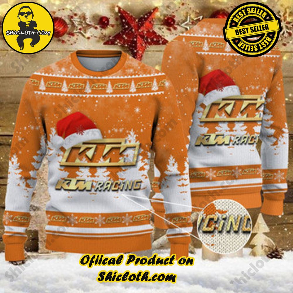 Unveiling Festive Delight: Shiclothshop's Unique Collection of Ugly Christmas Sweaters 26 KTM Racing Ugly Christmas Sweater