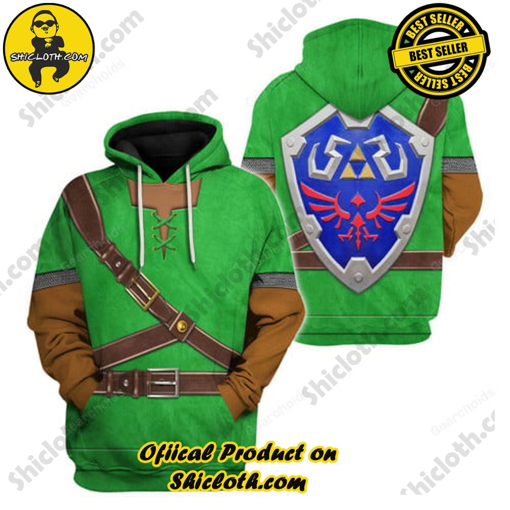 Limited Edition Shiclothshop's Legend of Zelda Outfit Costume Affordable and High-Quality 10 Link Iconic Shield Iconic Costume Unisex Hoodie Sweatshirt T-shirt Sweatpants Cosplay