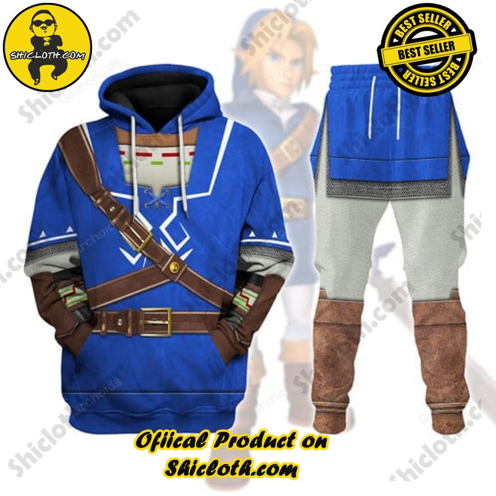 Limited Edition Shiclothshop's Legend of Zelda Outfit Costume Affordable and High-Quality 11 Link Zora Tunic Attire Unisex Hoodie Sweatshirt T-shirt Sweatpants Cosplay