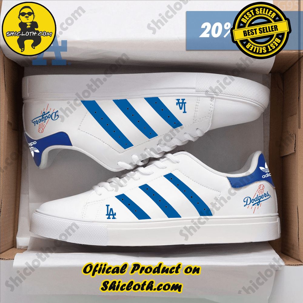 Best Seller: Step into Style with Shiclothshop's Stan Smith Low Top Shoes 32 Los Angeles Dodgers Adidas Stan Smith Shoes