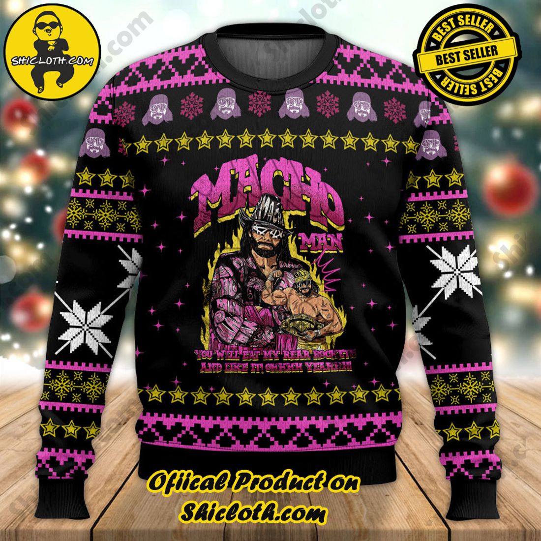 Best Seller Shiclothshop's Sweater: The Perfect Cozy Christmas Gift 19 Macho Man Randy Savage Ugly Sweater Ver 4