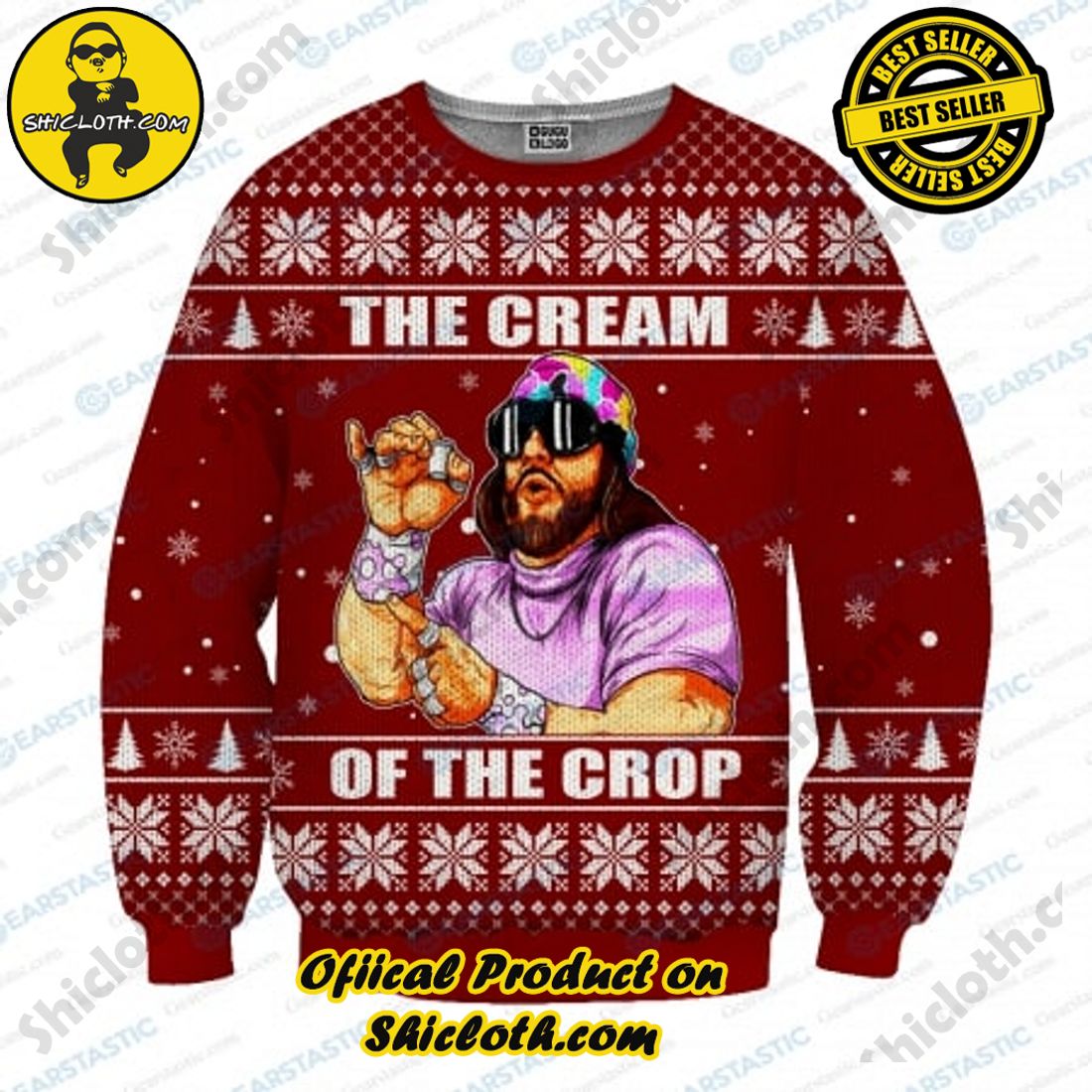 Best Seller Shiclothshop's Sweater: The Perfect Cozy Christmas Gift 22 Macho Man Ugly Christmas Sweater Ver 2