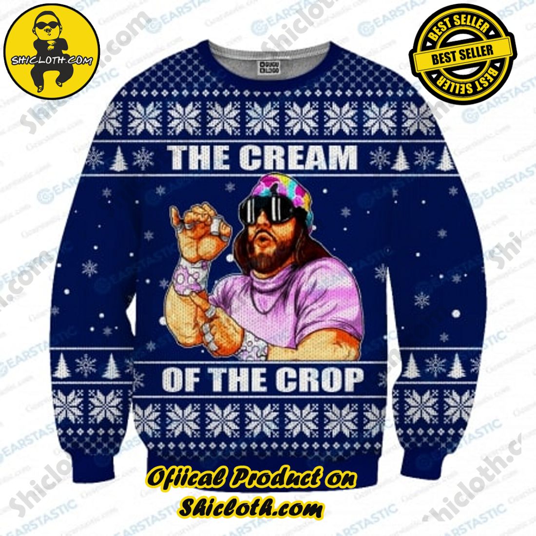 Best Seller Shiclothshop's Sweater: The Perfect Cozy Christmas Gift 24 Macho Man Ugly Christmas Sweater Ver 4
