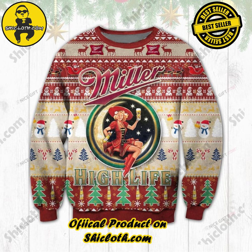 Limited Edition Christmas Sweaters from Shiclothshop 18 Miller High Life Ugly Christmas Sweater