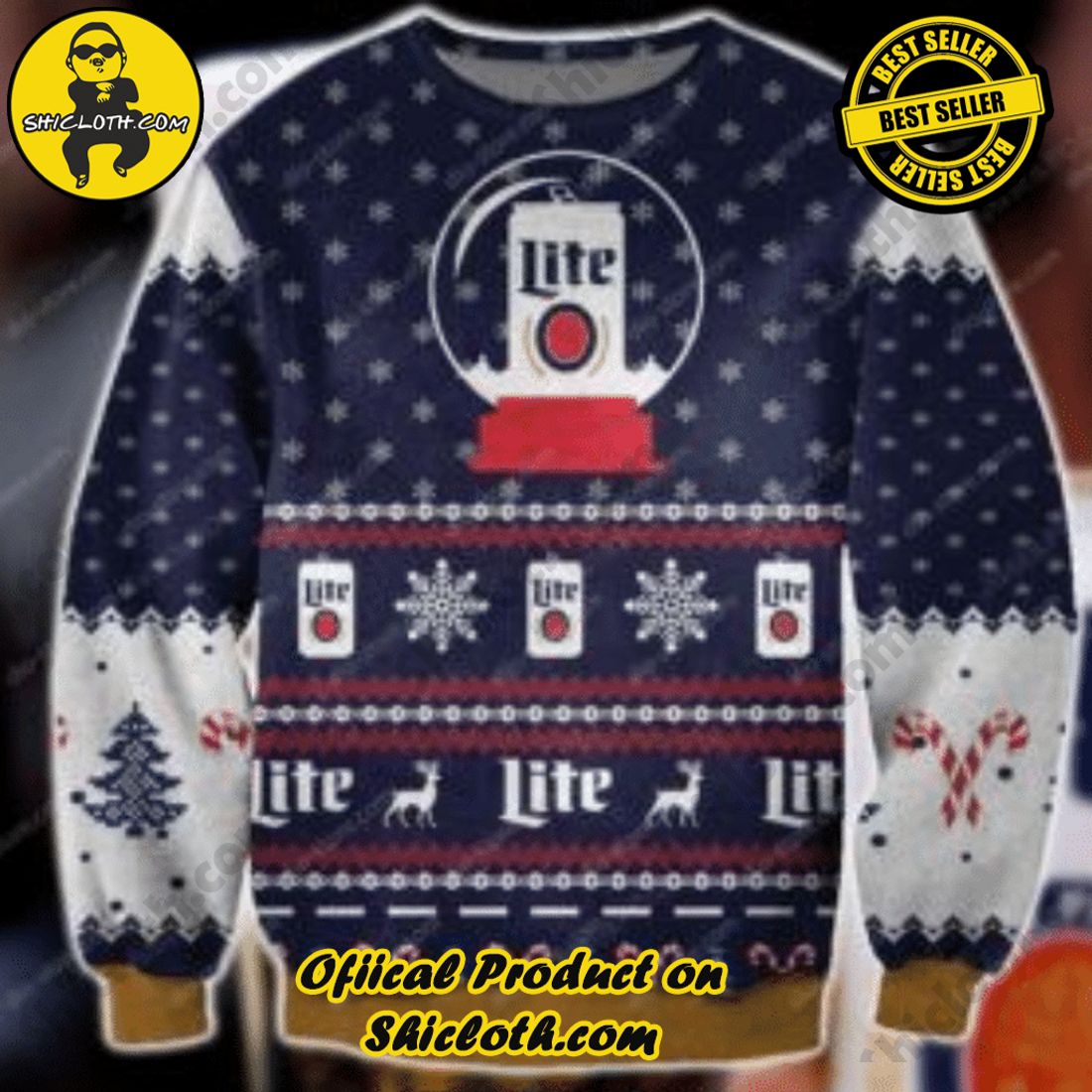 Best Seller Shiclothshop's Sweater: The Perfect Cozy Christmas Gift 28 Miller Lite Ugly Christmas Sweater