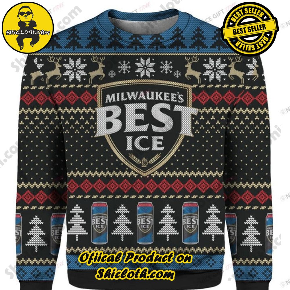 Limited Edition Christmas Sweaters from Shiclothshop 21 Milwaukee's Best Ice Ugly Sweater Version 1