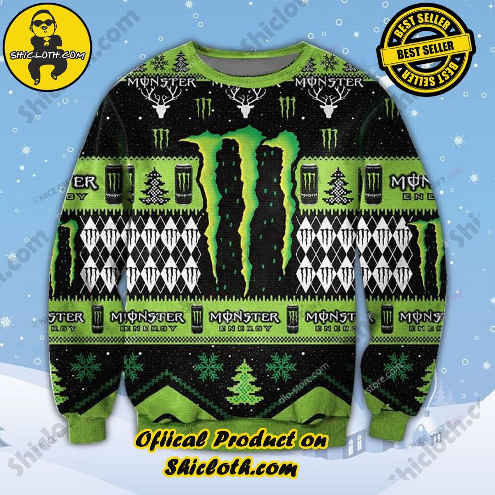 Limited Edition Christmas Sweaters from Shiclothshop 25 Monster Energy Ugly Sweater Version 2