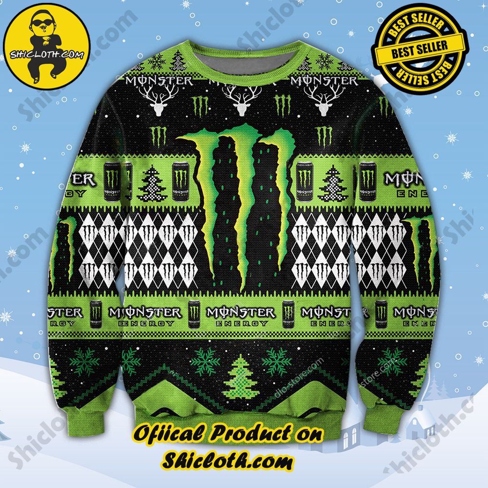 Best Seller Unveiling Festive Delight: Shiclothshop's Unique Collection of Ugly Christmas Sweaters 24 Monster Ugly Christmas Sweater