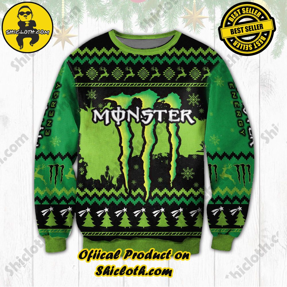 Best Seller Unveiling Festive Delight: Shiclothshop's Unique Collection of Ugly Christmas Sweaters 23 Monster Ugly Christmas Sweater Ver 2