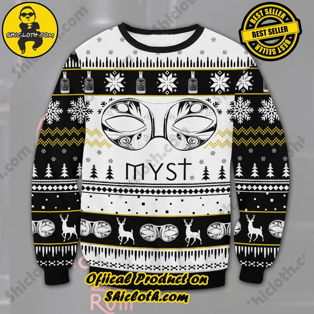 Unveiling Festive Delight: Shiclothshop's Unique Collection of Ugly Christmas Sweaters 34 Myst Coffee Tequila Ugly Christmas Sweater