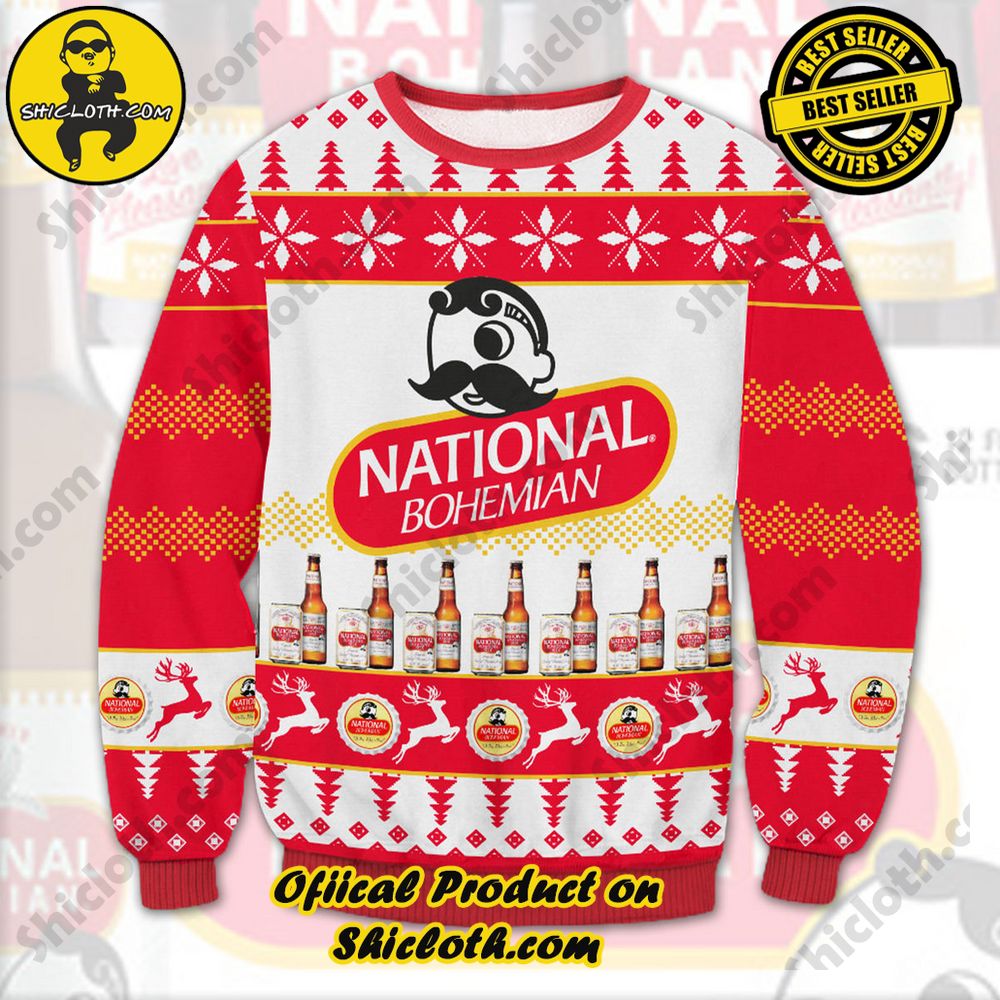 Limited Edition Shiclothshop's Ugly Sweater - A meaningful gift for family and loved ones. 37 National Bohemian Ugly Christmas Sweater