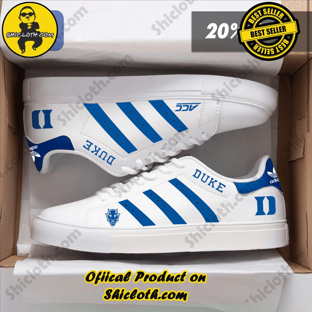 Stan Smith Shoes from Shiclothshop - A meaningful gift for sports enthusiasts. 13 NCAA Duke Blue Devils Adidas Stan Smith Shoes
