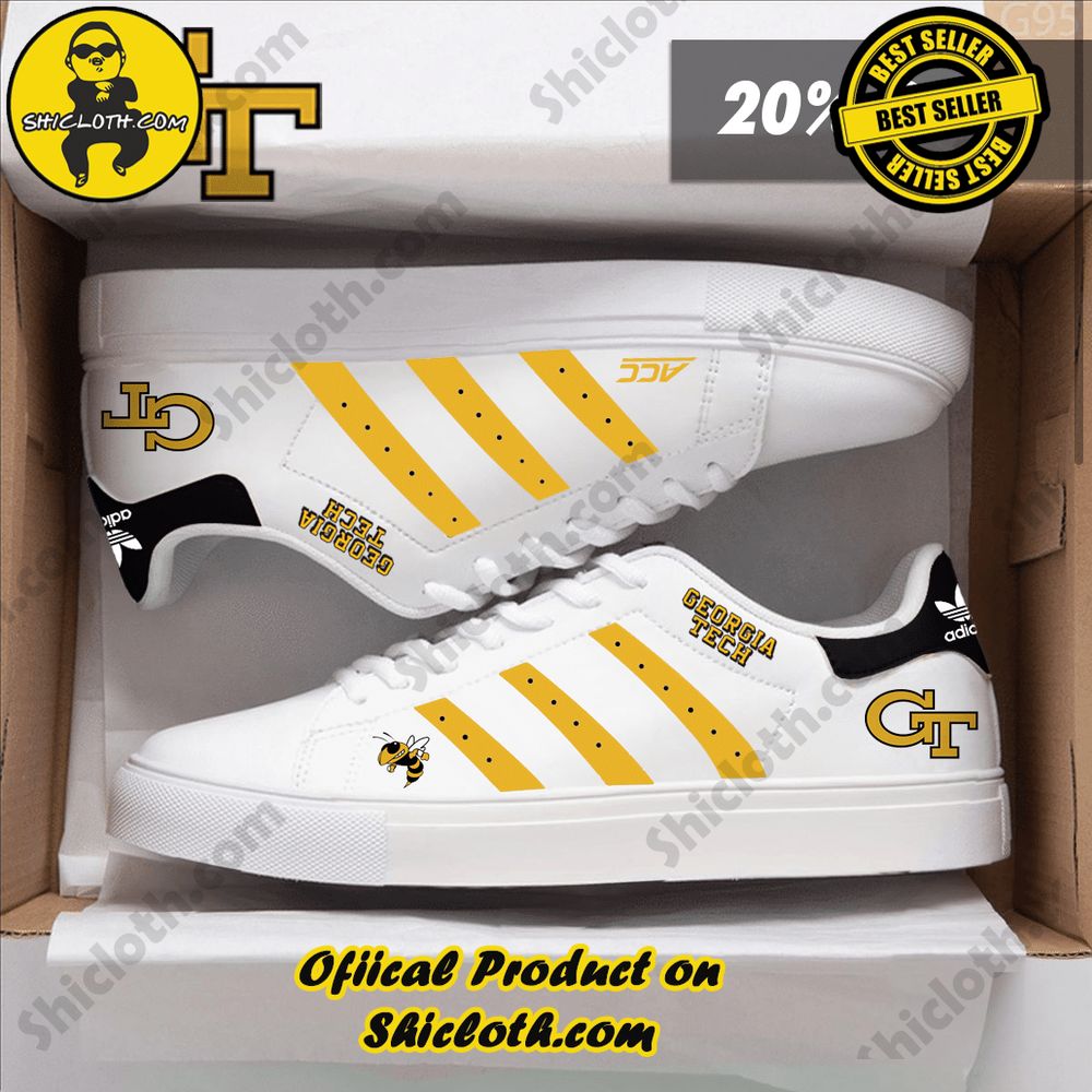Stan Smith Shoes from Shiclothshop - A meaningful gift for sports enthusiasts. 16 NCAA Georgia Tech Adidas Stan Smith Shoes