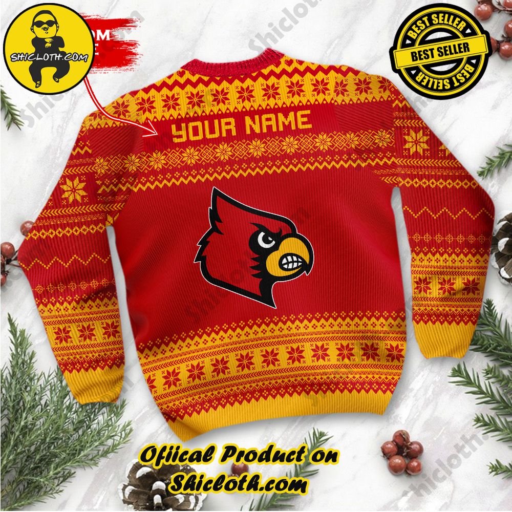 NCAA Louisville Cardinals Grinch Cold Ugly Christmas Sweater For