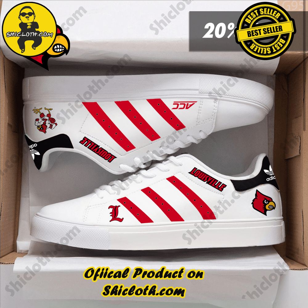 Stan Smith Shoes from Shiclothshop - A meaningful gift for sports enthusiasts. 21 NCAA Louisville Cardinals Adidas Stan Smith Shoes